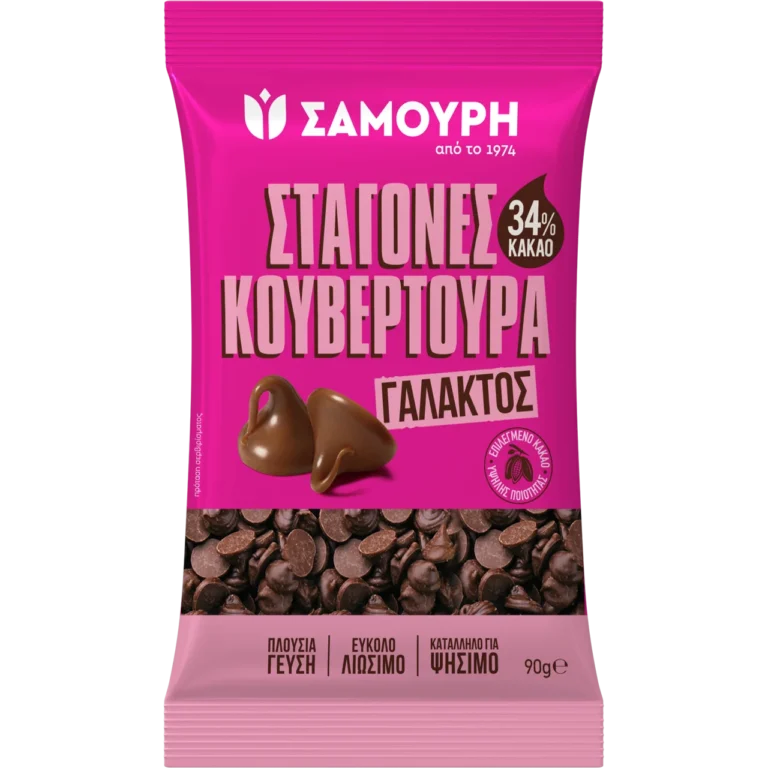 Σταγόνες κουβερτούρα γάλακτος