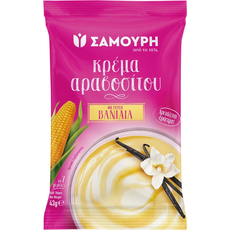 κρέμα αραβοσίτου με γεύση βανίλια